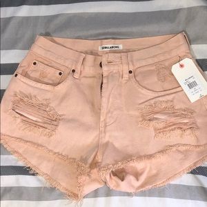 Billabong Ripped high waisted Jean Shorts